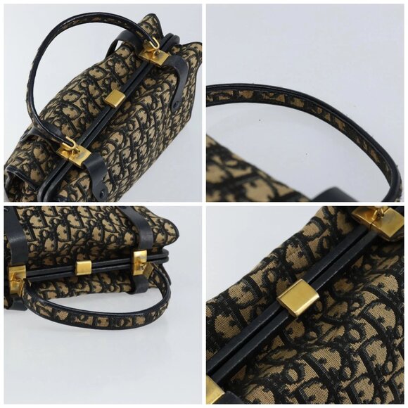 Christian Dior Trotter Canvas Hand Bag Navy Auth 147155 - Picture 16 of 16